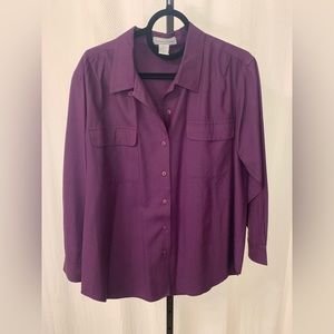 Stephanie Andrews purple Silk Blouse Top
